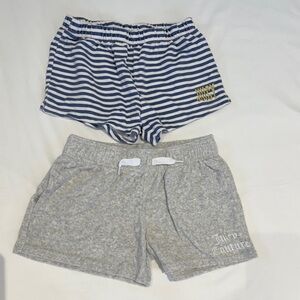 Juicy Couture Gray and Navy Striped Kids Shorts size M 8-10